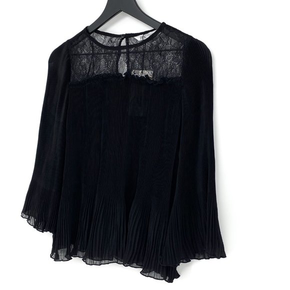 ZARA Combined Pleated Blouse NWT - Picture 3 of 16